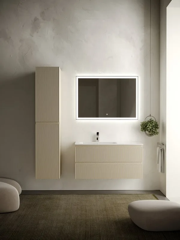 Тумба под раковину Sancos Snob R 100 подвесная Beige soft (капучино), SNR100LCE Sancos — официальный сайт