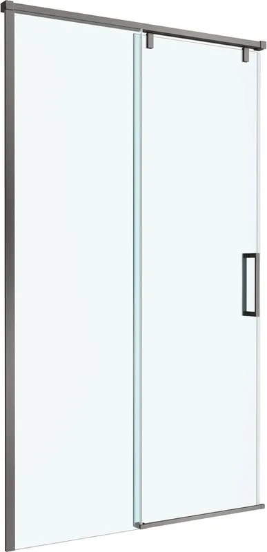 Душевая дверь в нишу BelBagno Soft Close-1 BF-1-110-C-GM профиль оружейная сталь Sancos — официальный сайт