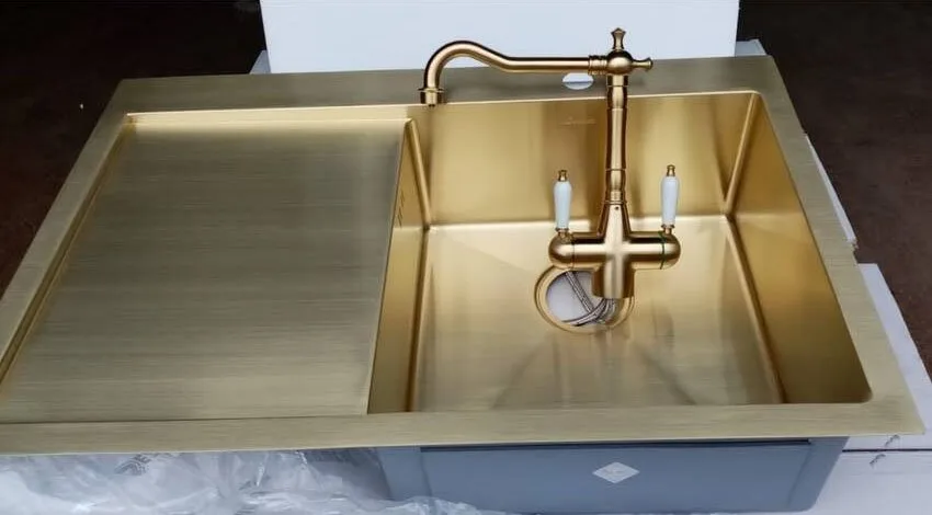 Смеситель для кухни Seaman Visconti SSL-7517-LG light gold Sancos — официальный сайт