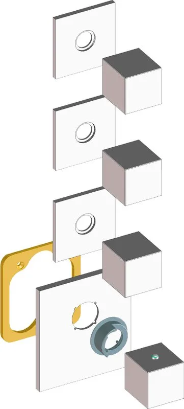 Термостатический смеситель встраиваемый Bossini Cube 3 Outlets LP Z032205 для ванны с душем, хром Sancos — официальный сайт