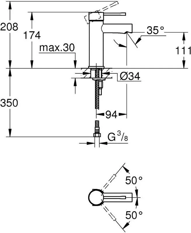 Смеситель для раковины Grohe Essence 34294001 Sancos — официальный сайт