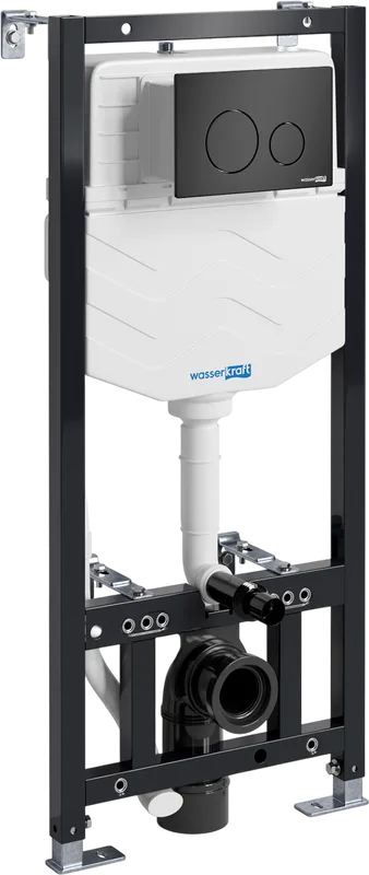 Система инсталляции для унитазов Wasserkraft Aller 10TLT.010.ME.MB02, с кнопкой смыва матовой черной Sancos — официальный сайт