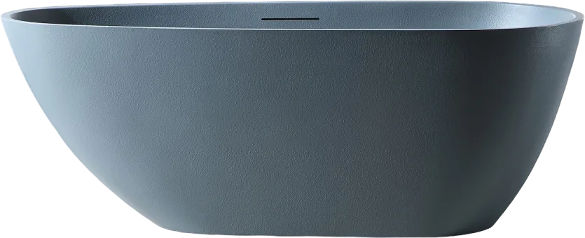 Ванна из искусственного камня Abber Dortmund 170x75 см, отдельностоящая, серая, овальная, со сливом- Sancos — официальный сайт