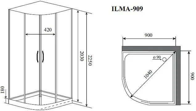 Душевая кабина Timo Premium ILMA 909 Sancos — официальный сайт