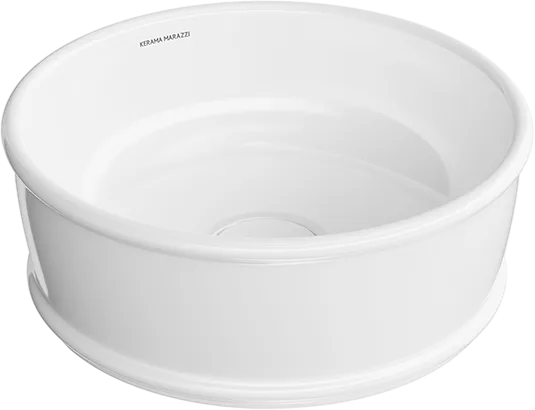 Накладная раковина KERAMA MARAZZI Circo 36 белая глянцевая Sancos — официальный сайт