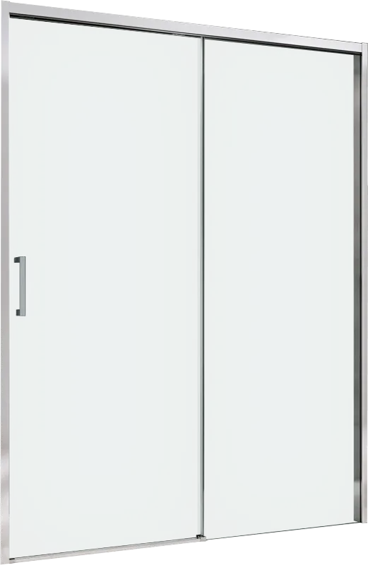 Душевая дверь в нишу Abber Komfort AG93150 150 см, профиль хром, стекло прозрачное Sancos — официальный сайт