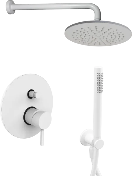Душевой комплект Paffoni Light KITLIG015BO, С ВНУТРЕННЕЙ ЧАСТЬЮ, белый Sancos — Оригинал