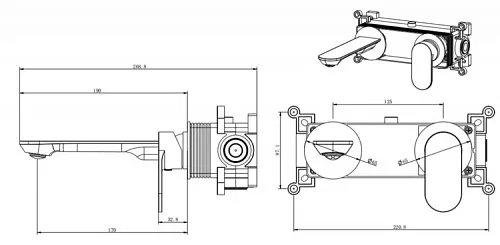 Смеситель для раковины Splendy Rest RE201190UK2CR, С ВНУТРЕННЕЙ ЧАСТЬЮ, хром Sancos — официальный сайт