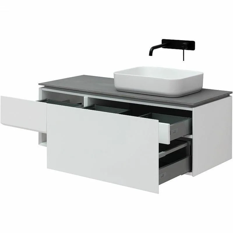 Тумба под раковину без столешницы Allen Brau Infinity 120 1+1 R, подвесная, белый матовый Sancos — официальный сайт