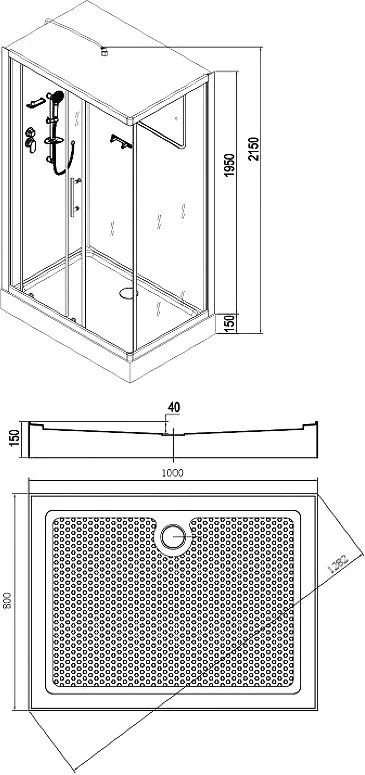 Душевая кабина Esbano CKR ESKB108CKR Sancos — официальный сайт