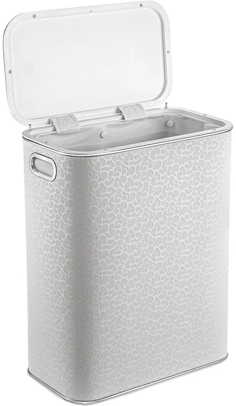 Корзина для белья Geralis FWH-B белая, хром, стандартная Sancos — официальный сайт