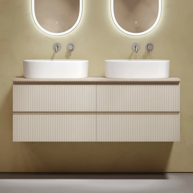 Тумба с раковиной Sancos Snob T 140 beige soft, столешница бежевая TT140A2, раковина CN6075 Sancos — официальный сайт