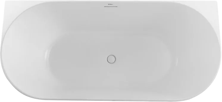 Акриловая ванна BelBagno BB412 170x80 см, пристенная, белая, овальная, со сливом-переливом, с донным Sancos — официальный сайт