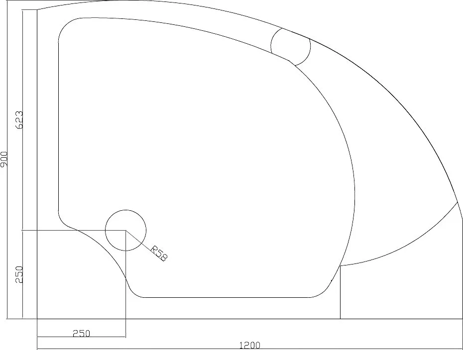 Поддон для душа Cezares Tray TRAY-A-TRIUMPH-RH-120/90-15-W-R 120x90 R, с сифоном Sancos — официальный сайт