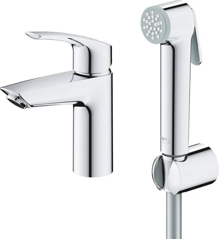 Смеситель для раковины Grohe Eurosmart 23124003 с гигиеническим душем Sancos — официальный сайт