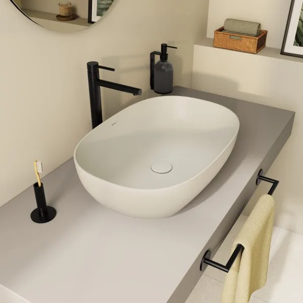 Накладная раковина VitrA Outline Recycled 7995B066-0016 матовый тауп Sancos — официальный сайт