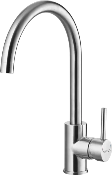 Смеситель для кухни Alveus Elza 1129028 сатинированная сталь Sancos — Оригинал