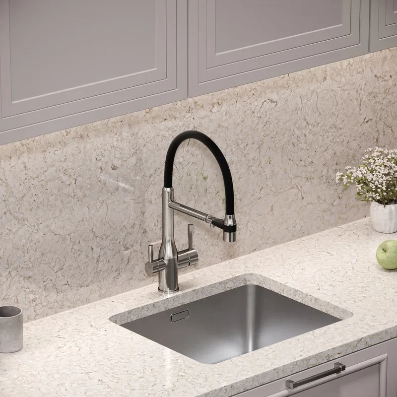 Смеситель для кухни Sancos Garda SC4009BN с гибким изливом, брашированный никель Sancos — официальный сайт
