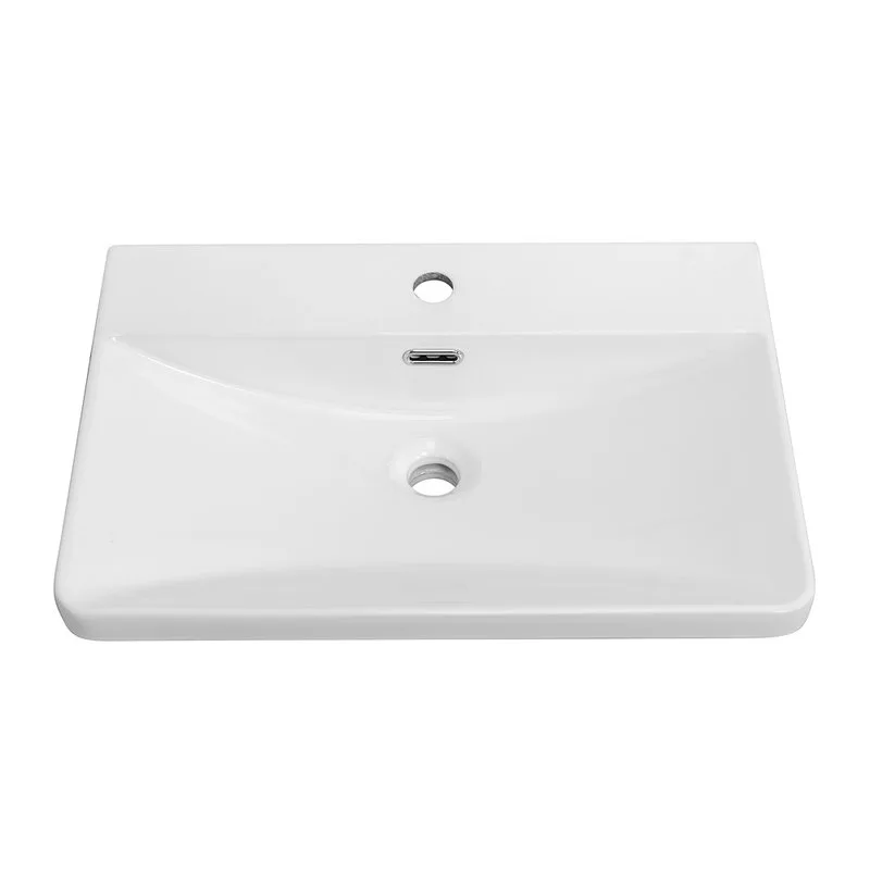Мебельная раковина BelBagno 61 глянцевая белая Sancos — официальный сайт