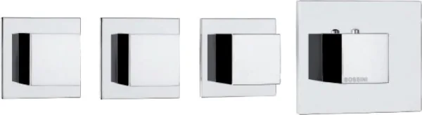 Термостатический смеситель встраиваемый Bossini Cube 3 Outlets LP Z032205 для ванны с душем, хром Sancos — Оригинал