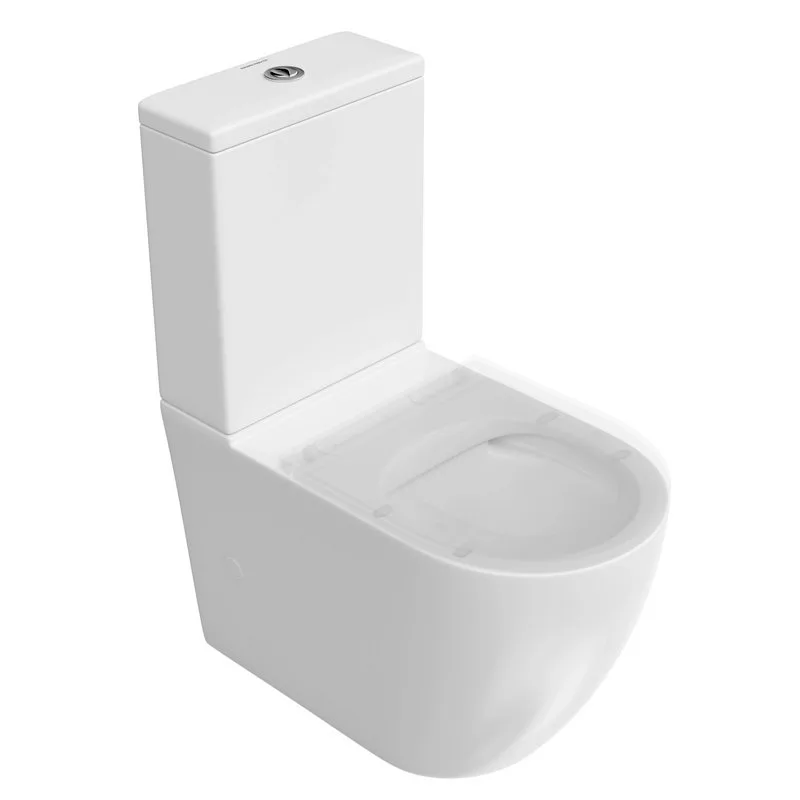 Унитаз-компакт напольный KERAMA MARAZZI Sfera SF.wc.01 безободковый, с крышкой-сиденьем микролифт Sancos — официальный сайт