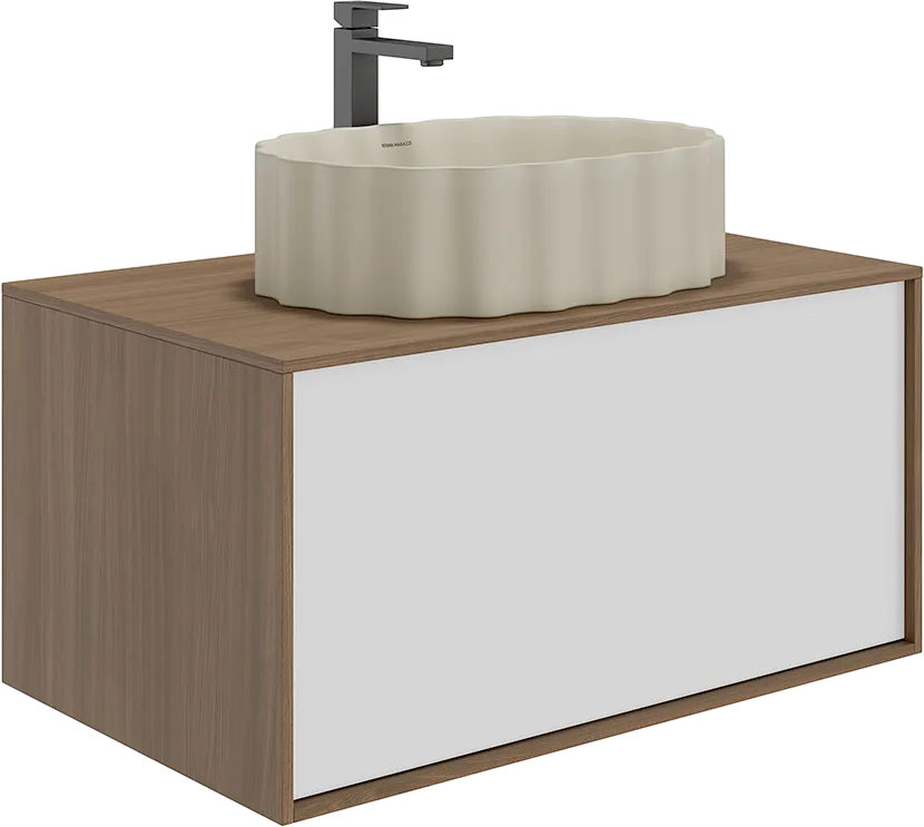 Накладная раковина KERAMA MARAZZI Conchiglia 50 песочная матовая Sancos — официальный сайт