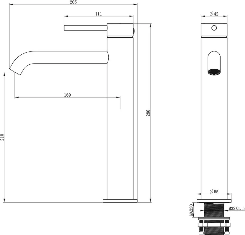 Смеситель для раковины Wonzon & Woghand WW-88239017-BG брашированное золото Sancos — официальный сайт