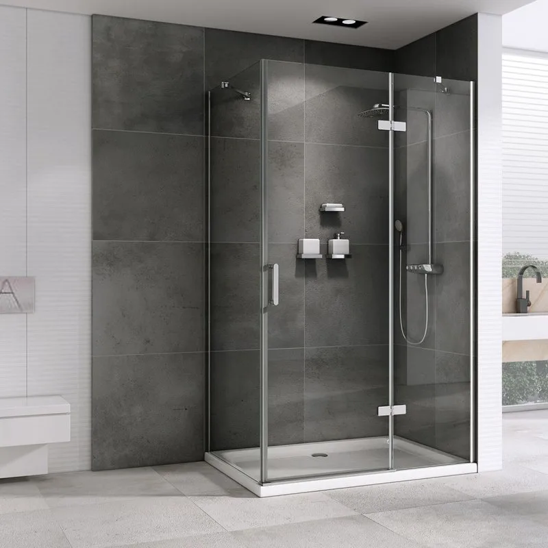 Душевой уголок Abber Zart AG08090-S101 90х100, профиль хром, стекло прозрачное Sancos — официальный сайт