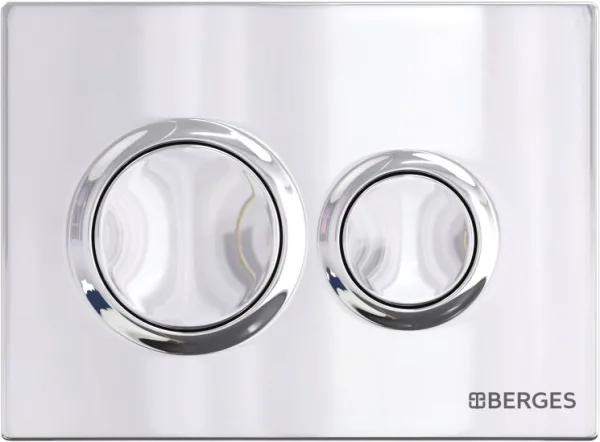 Кнопка смыва Berges Novum O3 хром глянец Sancos — Оригинал