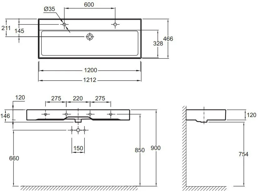 Мебельная раковина Jacob Delafon Vivienne EXBK112-BCM 120 см матовая Sancos — официальный сайт