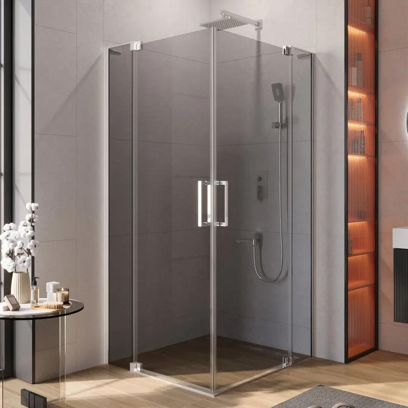 Душевой уголок Cezares Slider A 2 100/110 Grigio Cr профиль хром, стекло серое Sancos — официальный сайт