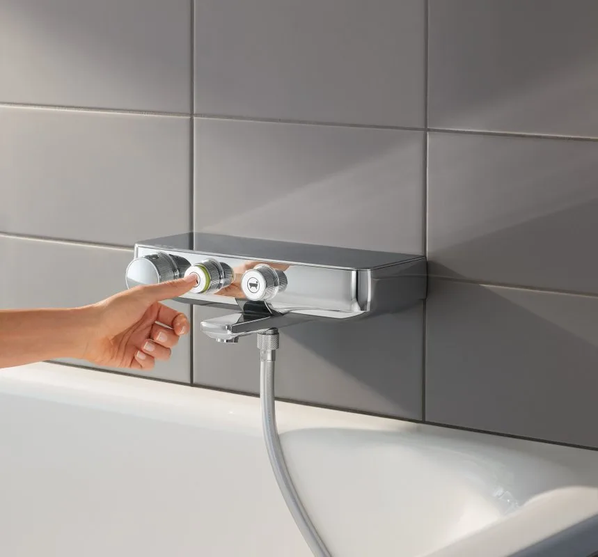 Термостатический смеситель Grohe Grohtherm SmartControl 34718000, для ванны с душем Sancos — официальный сайт