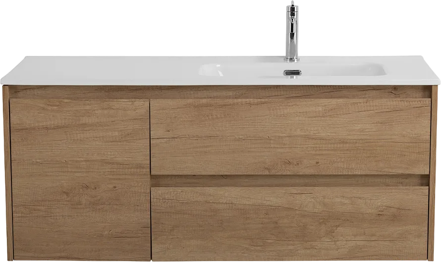 Тумба под раковину без столешницы BelBagno Kraft 120 R, 2 ящика, дверца, rovere nebrasca nature Sancos — официальный сайт
