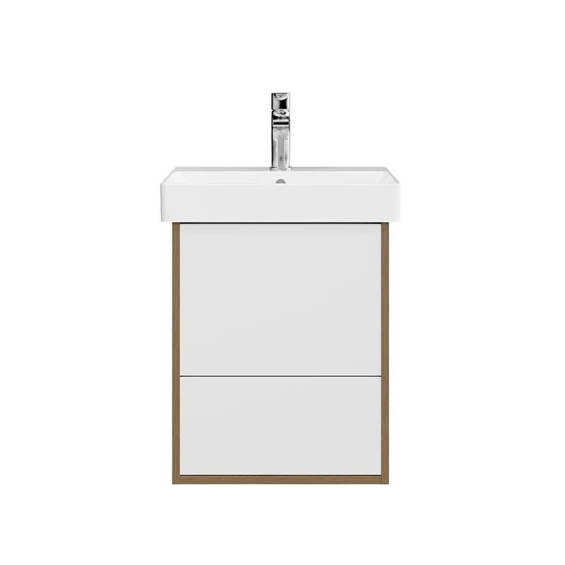 Тумба под раковину без столешницы KERAMA MARAZZI Pro 55 подвесная, 2 ящика, швейцарский вяз Sancos — официальный сайт