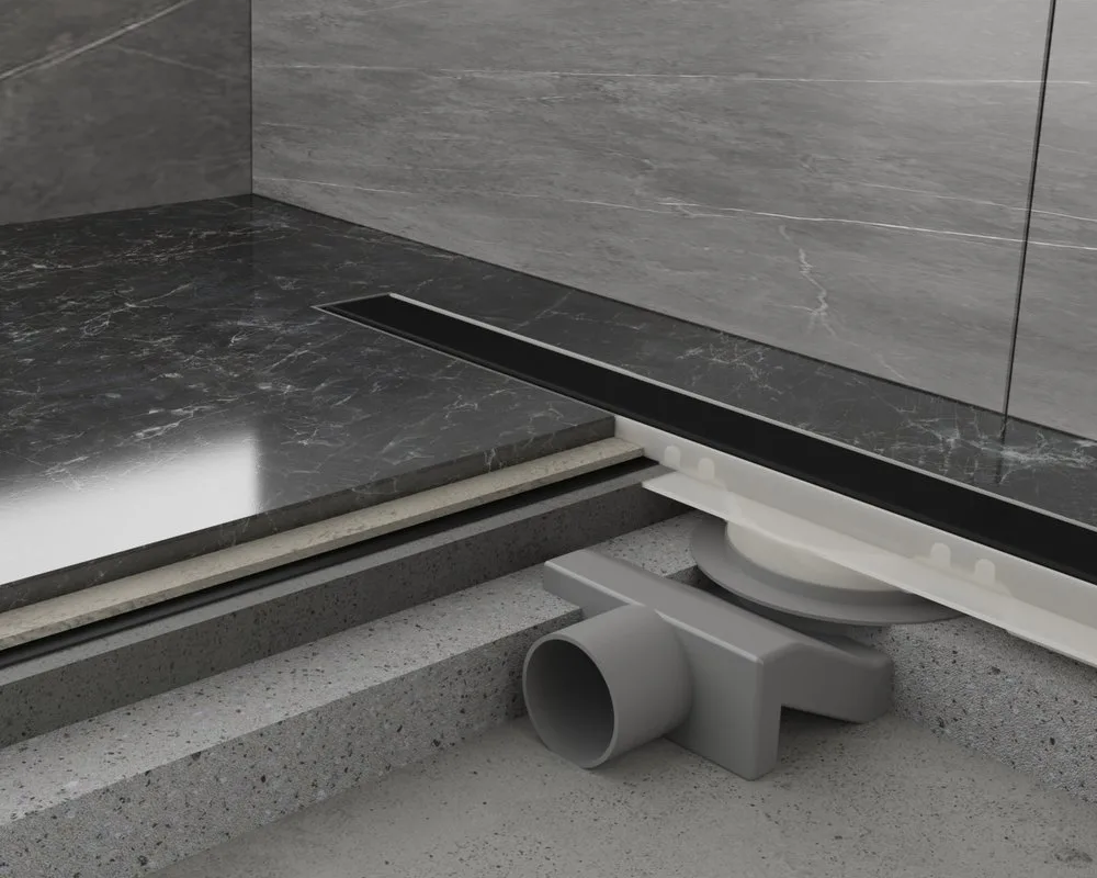 Душевой трап (лоток) Plumberia Selection PSM Modular 70 см, черный матовый Sancos — официальный сайт