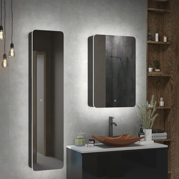 Зеркало-шкаф Art&Max Lecce 57 R с подсветкой Sancos — официальный сайт