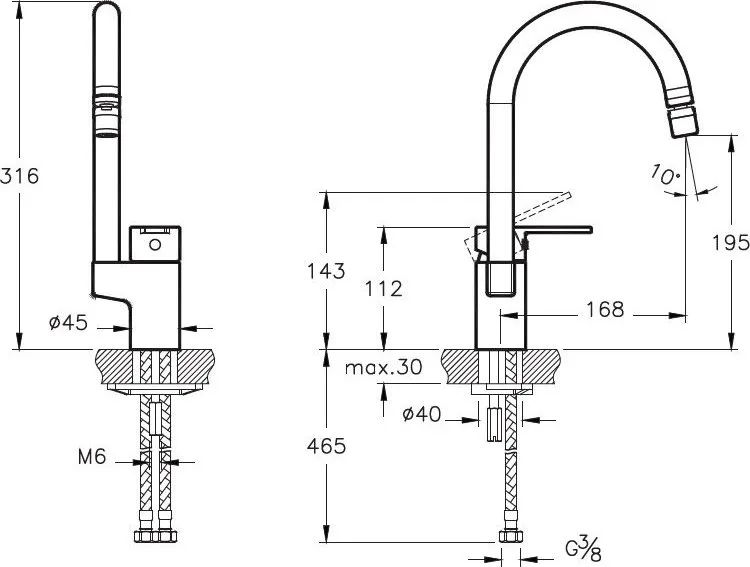 Смеситель для кухни VitrA Fold S Sink Mixer A42155EXP Sancos — официальный сайт