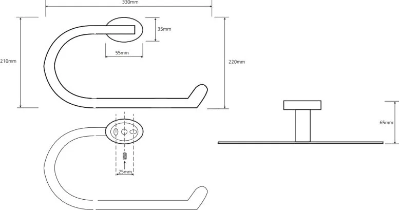 Полотенцедержатель Bemeta Oval 118404061 Sancos — официальный сайт
