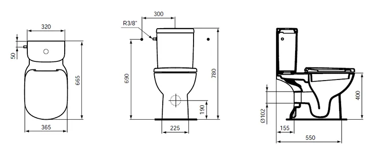 Чаша для унитаза-компакта Ideal Standard Tempo T331201 Sancos — официальный сайт