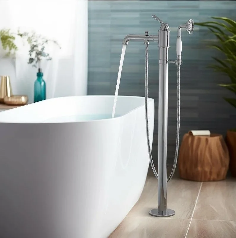 Напольный смеситель для ванны с душем AQUATEK Классик AQ1545CR, С ВНУТРЕННЕЙ ЧАСТЬЮ, хром Sancos — официальный сайт