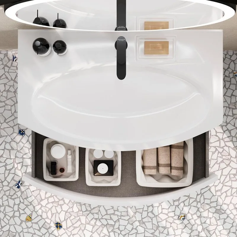 Мебельная раковина KERAMA MARAZZI Riva 80, глянцевая белая Sancos — официальный сайт