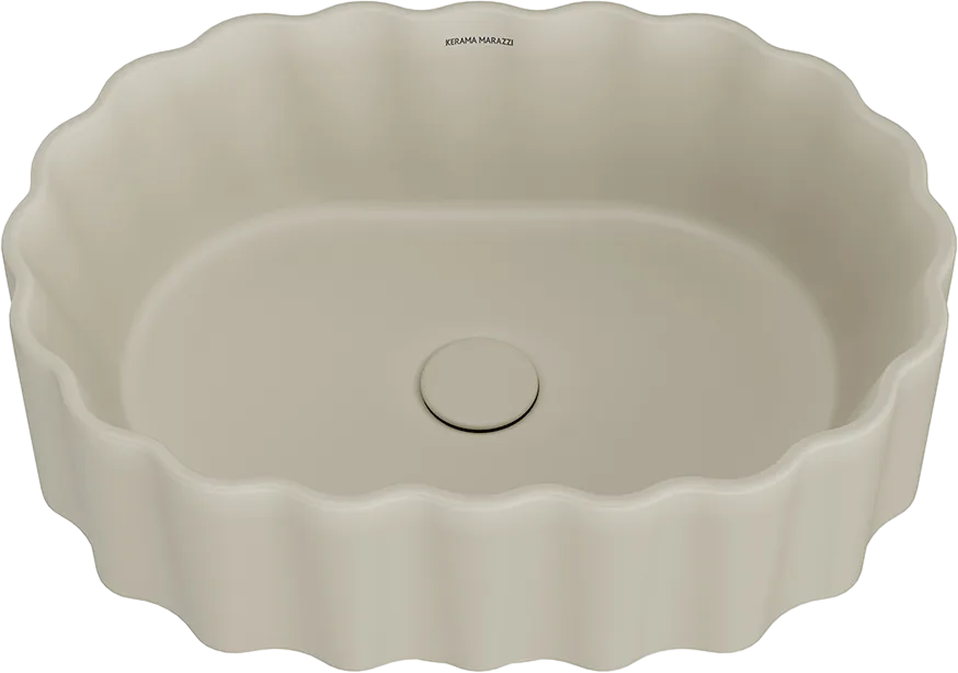 Накладная раковина KERAMA MARAZZI Conchiglia 50 песочная матовая Sancos — официальный сайт