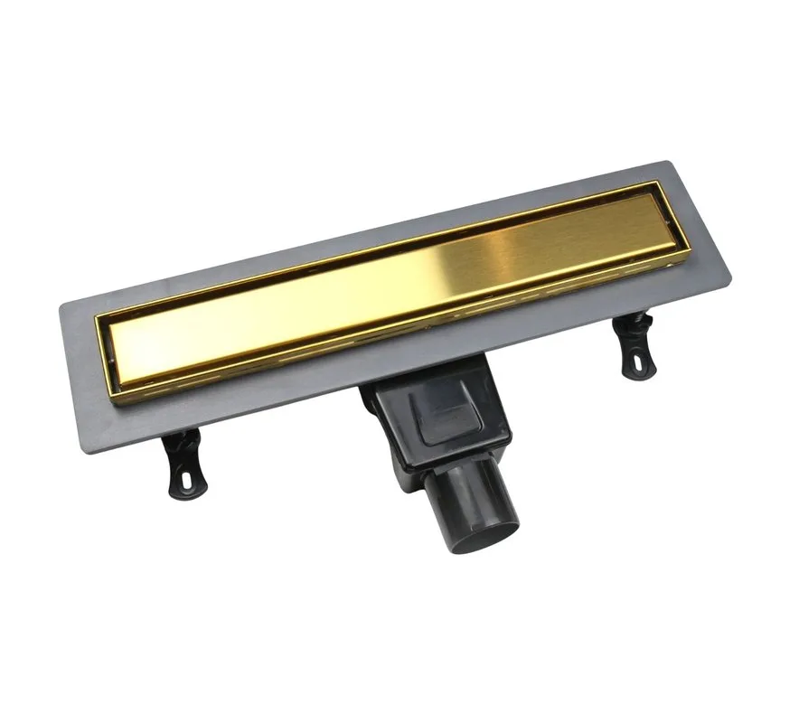 Душевой трап (лоток) RGW Drain Leo 31Gb, золото brush, 40 см Sancos — официальный сайт