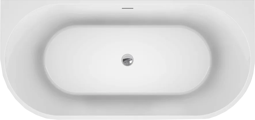 Акриловая ванна BelBagno BB710-1700-800 170x80 см, пристенная, белая, овальная, со сливом-переливом Sancos — официальный сайт