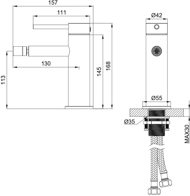 Смеситель для биде Wonzon & Woghand WW-88339017-BG брашированное золото Sancos — официальный сайт