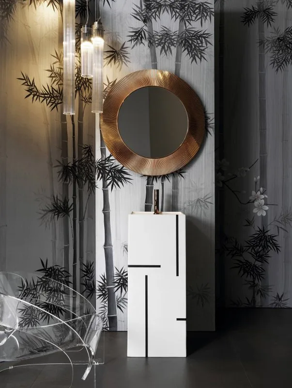Зеркало круглое Laufen Kartell by Laufen 80 медь Sancos — официальный сайт