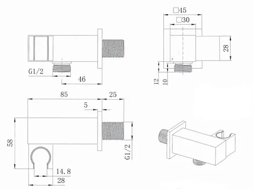 Шланговое подключение Splendy AA215YSLBM, черный матовый Sancos — официальный сайт