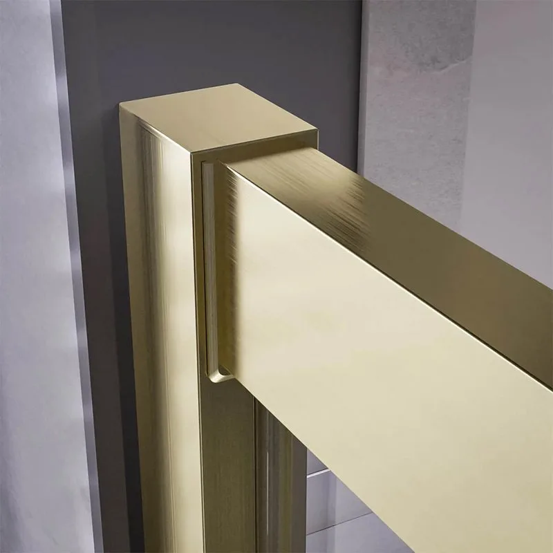Душевой уголок Veconi Premium Trento PTC-20G 100x80, профиль брашированное золото, стекло прозрачное Sancos — официальный сайт