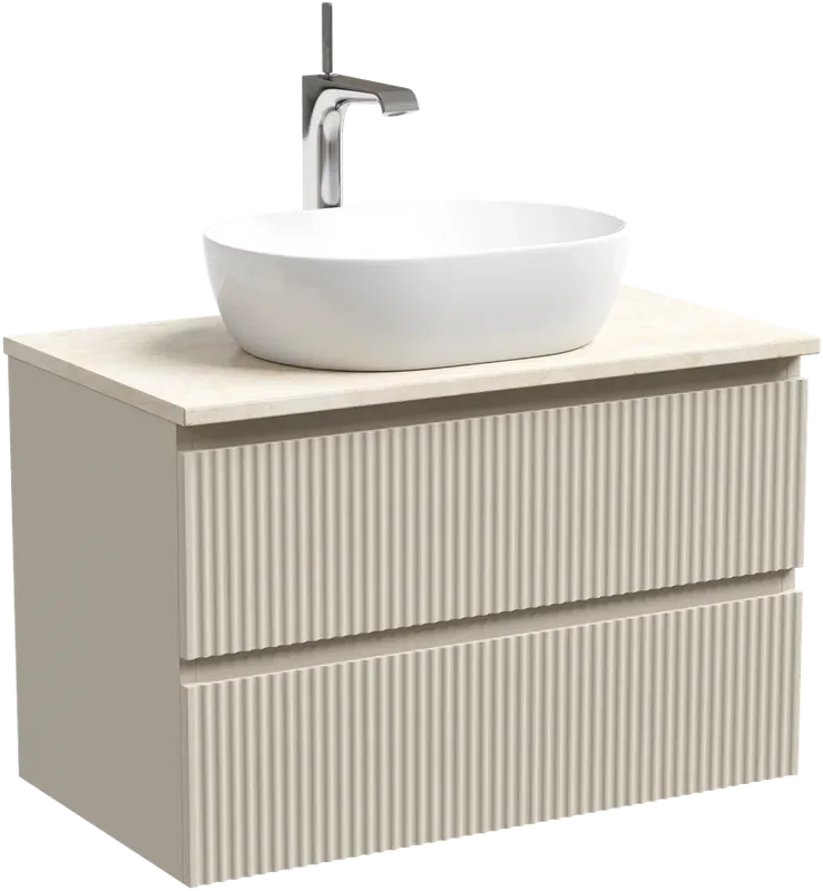 Тумба с раковиной Sancos Snob R 80 см, beige soft, столешница бежевая, раковина CN5010 Sancos — официальный сайт