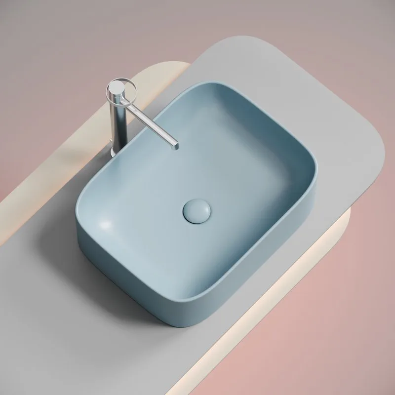 Накладная раковина Ceramicanova Element CN6052ML голубая матовая Sancos — официальный сайт